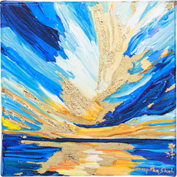 Golden Glow - 4 (2025) 🔴
Gold Foil and Acrylic on 3D Canvas
6 Inches x 6 Inches x 2.5 Inches