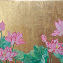 Zen Inception 1
Acrylic on Canvas with Gold foil
24 Inches x 36 Inches