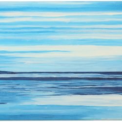 Zen Blue ExpanseAcrylic on Canvas,8 Inches X 24 Inches