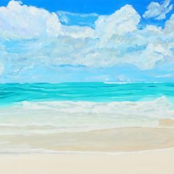 Smiling Sea (2022)Acrylic on Canvas,12 Inches X 36 Inches