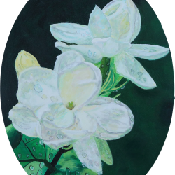 Moonlit Jasmine (2022)Acrylic on Canvas,
12 X 16 Inches